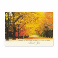 Autumn Spectacle Thanksgiving Card - Gold Lined Ecru Envelope